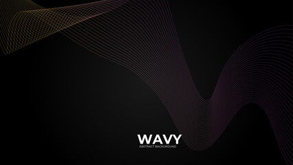 Abstract colorful wave and curve lines with technology background. Futuristic technology concept. Abstract frequency sound wave technology and science background. Wavy banner, template design. - obrazy, fototapety, plakaty