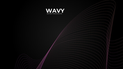 Abstract colorful wave and curve lines with technology background. Futuristic technology concept. Abstract frequency sound wave technology and science background. Wavy banner, template design.Vector i