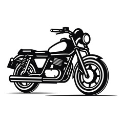 Obraz na płótnie Canvas Vintage motorcycle concept in black and white colors isolated vector illustration