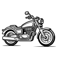 Naklejka premium Vintage motorcycle concept in black and white colors isolated vector illustration