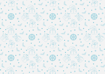 blue christmas seamless pattern background design