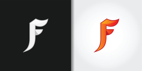 classic letter f logo set