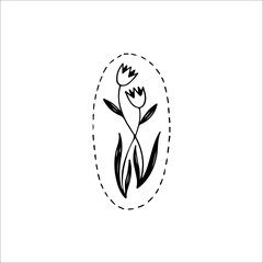 vector illustration of a pair of flowers