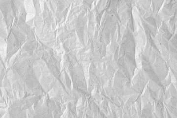 white or light gray crumpled paper texture background
