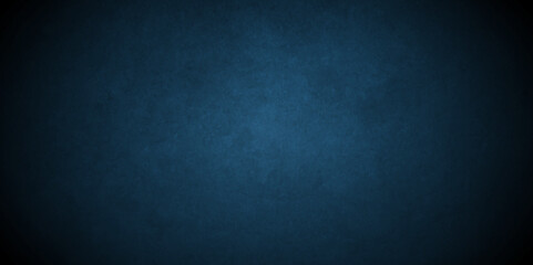 Dark Blue stone wall texture grunge rock surface. dark gray and blue concrete background backdrop. wide panoramic banner. old wall stone for dark blue distressed grunge background.