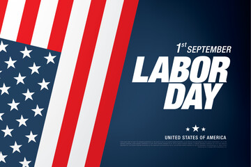 Happy labor day banner design vector illustration