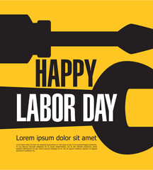 Happy labor day banner design vector illustration