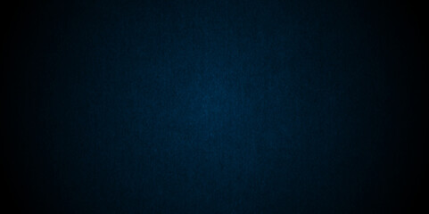 Dark Blue stone wall texture grunge rock surface. dark gray and blue concrete background backdrop. wide panoramic banner. old wall stone for dark blue distressed grunge background.