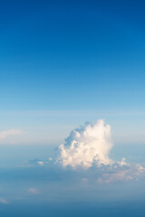 Fototapeta na wymiar Aerial view of white large cloud