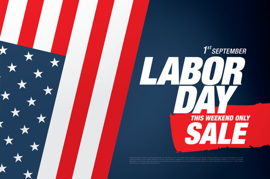 Labor day sale banner layout design