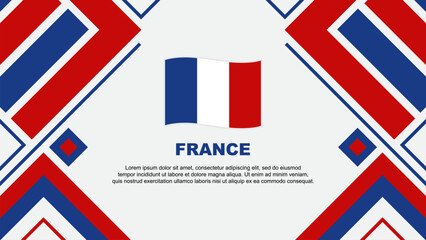 France Flag Abstract Background Design Template. France Independence Day Banner Wallpaper Vector Illustration. France Flag