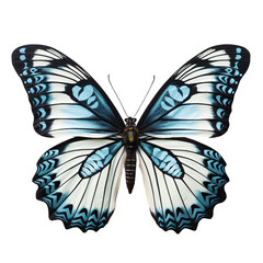 Beautiful butterfly flying isolated on white background