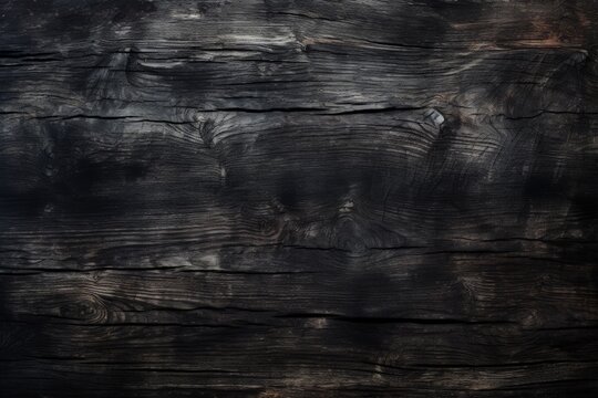Charred wooden texture on a dark grungy background