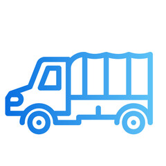 military truck gradient icon
