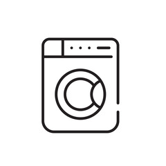 Washing machine. Household laundry electronics. Pixel perfect, editable stroke icon