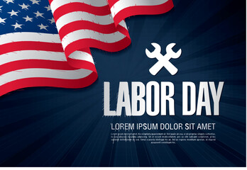 Happy labor day banner design