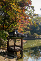 Gwallamjeong Pavilion in Secret Garden or Huwon of Changdeokgung Palace. It was used as a place of leisure by members of the royal family