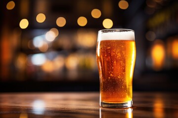 Craft beer that is light and chilled, poured into a glass, with a close-up shot of a pint of beer.