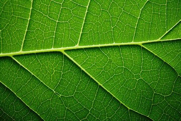 Macro photography of green leaf structure on a textured background - Powered by Adobe