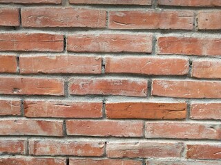Classic red old brick wall background
