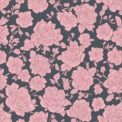 beautiful floral flower seamless pattern background for premium product ai generated