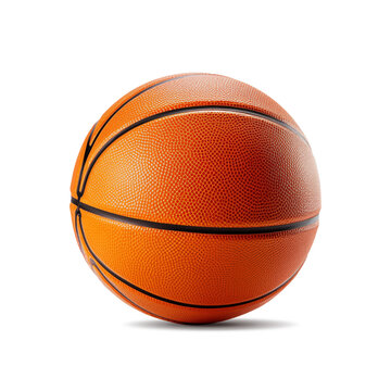 Photo close up basket ball on white background.