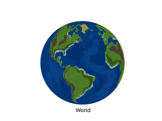 Trees on the surface of the earth on a white background.