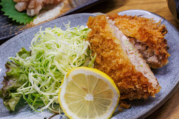 メンチカツ。
式根島の民宿の海鮮山盛りの美味しい晩ごはん。

東京都伊豆諸島式根島にて。
2023年11月1日〜5日撮影。
水中写真。

A delicious dinner full of seafood at a guest house on Shikinejima.

At Shikinejima, Izu Islands, Tokyo.
Photo Taken November 1-5, 
