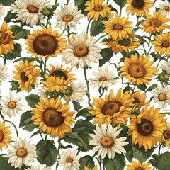 Daisies, sunflowers, and other iconic flowers of the era - 1