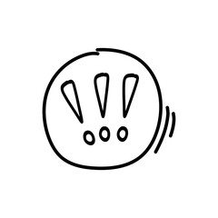 Hand drawn exclamation mark