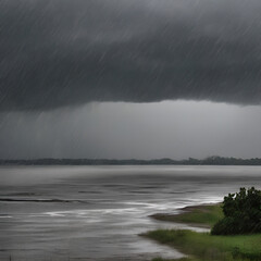 storm over the river