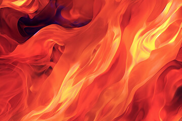 Abstract Background with Swirling Red Flames-Generative AI