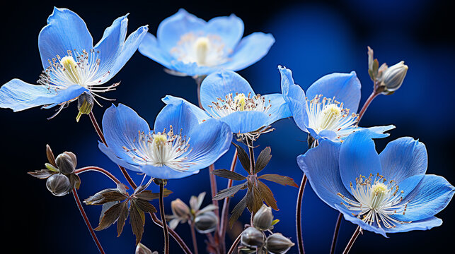 flowers in the wind HD 8K wallpaper Stock Photographic Image 