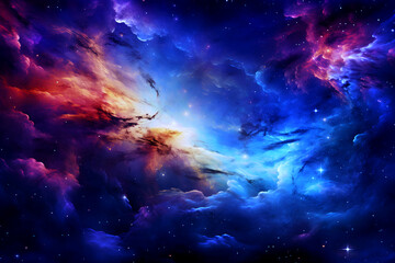 Fototapeta premium Fantastic Colorful Clouds and Night Sky Backgrounds-Generative AI