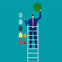 Investment asset allocation and balancing concept Businessman investors make pie charts to balance their portfolios to suit risk and return. © ABC-XYZ