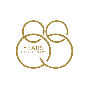 88, 88th Year Anniversary Logo, 88 birthday, Vector Template Design element for birthday, invitation, wedding, jubilee and greeting card illustration.