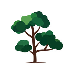 Tree hand drawn icon on white background.