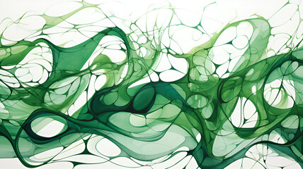green abstract wavy background | generative AI