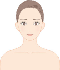 スキンケアをする女性