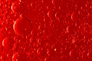 Foto op Aluminium Water bubble texture on red background © DEEP PIXEL