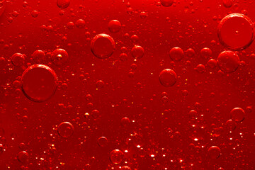 Water bubble texture on red background