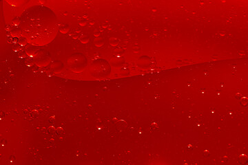 Water bubble texture on red background