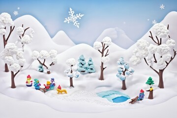 Clay Art - Winter Scenery