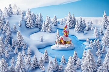 Clay Art - Winter Scenery