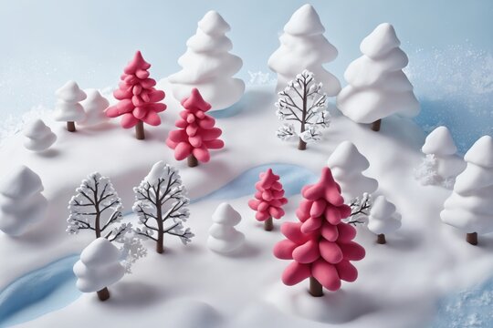 Clay Art - Winter Scenery