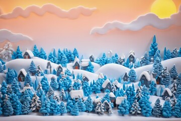 Clay Art - Winter Scenery