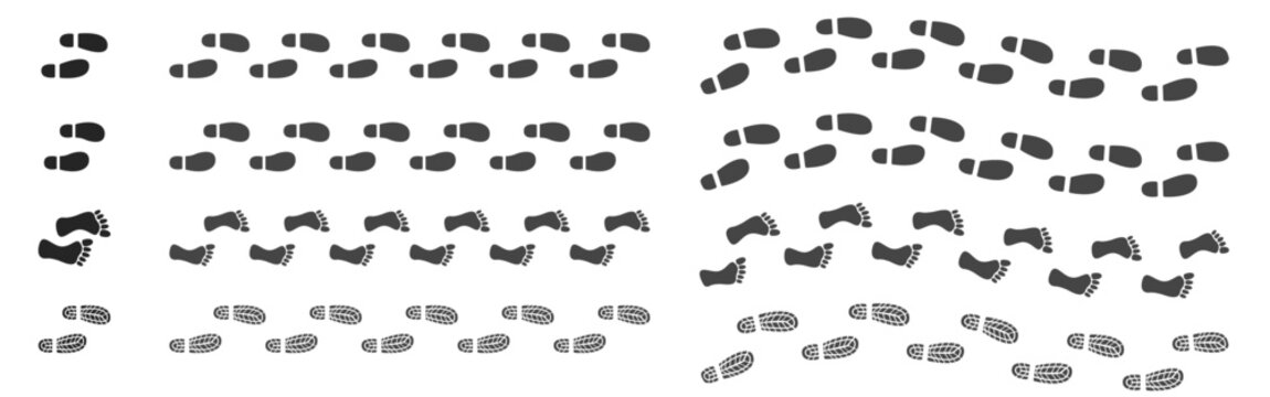 footprint icon pattern trace, foot stteps, foots, shoes,