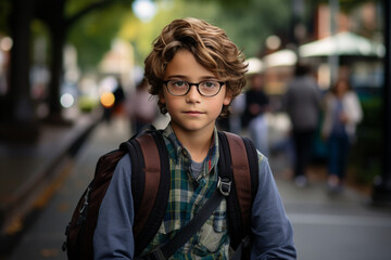 Fototapeta premium portrait of a person in the city