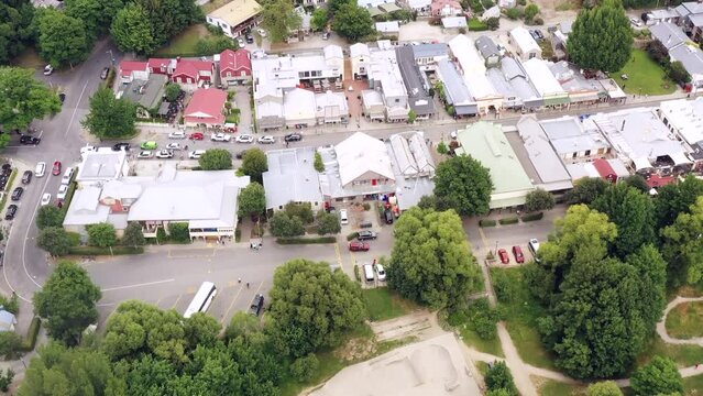Historic streets and buildings of Arrowtown town in New Zealand &ndash; jade.
