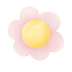 watercolor pastel flowers illustration for Valentines card 